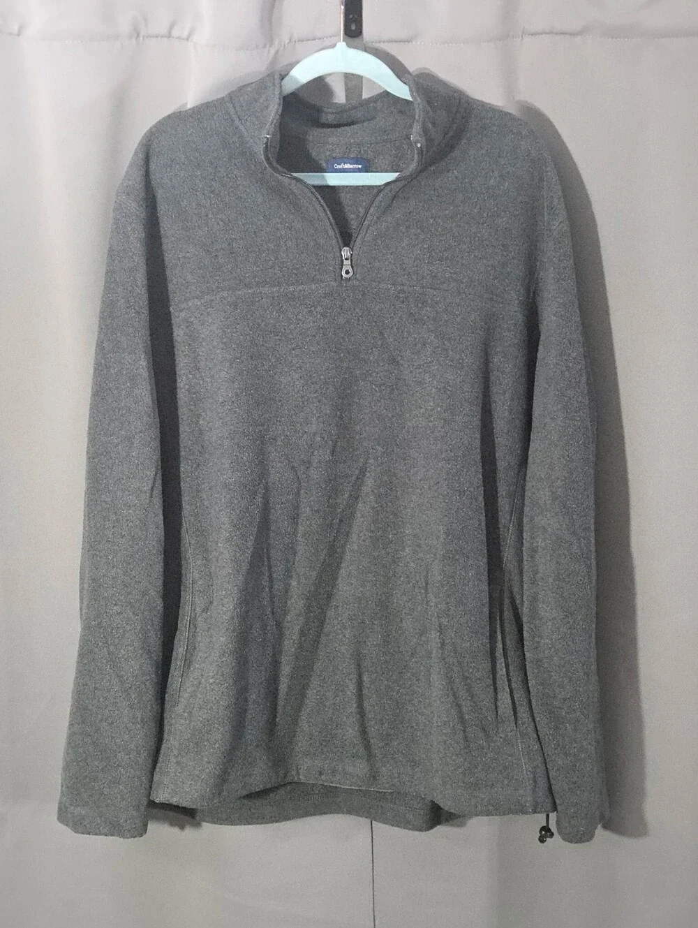 Croft & Barrow Men’s Gray Quarter-Zip Fleece Pullover Big And Tall